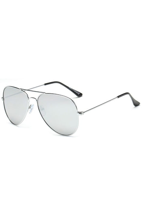 Classic Aviator UVA and UVB Sunglasses - silver