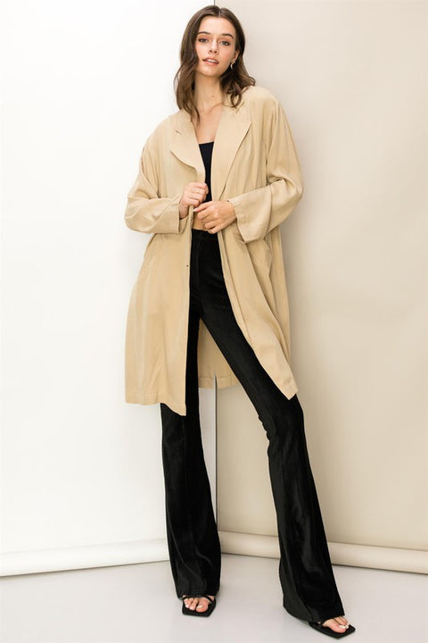 Right Round Button Front Oversized Coat | S-L