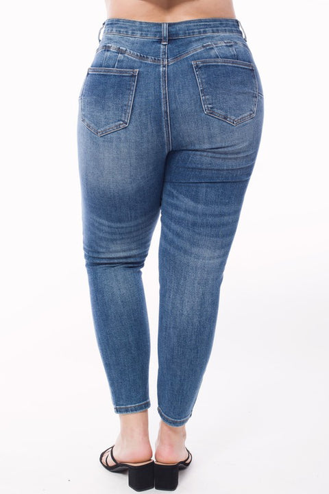 Plus Size Vintage Ankle Cropped Jean | XL-3XL