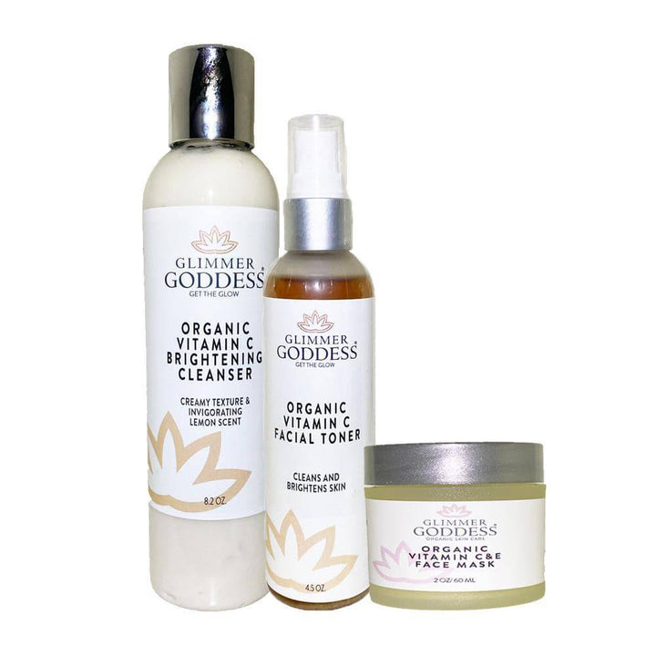 Organic Vitamin C Brighter Skin Organic Skin Care 3 Step Cleansing Kit